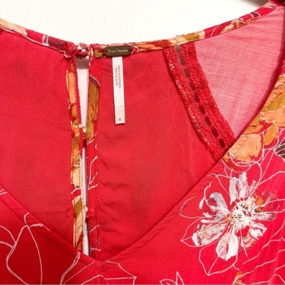 Free People Women's Eyes On You Floral Print Trapeze Dress Size 4 - Picture 10 of 13